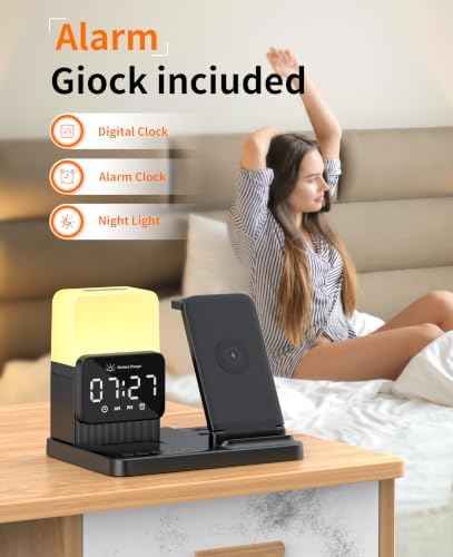 6-in-1 Wireless Charging Station,Charger Stand for Apple Devices for Gifts