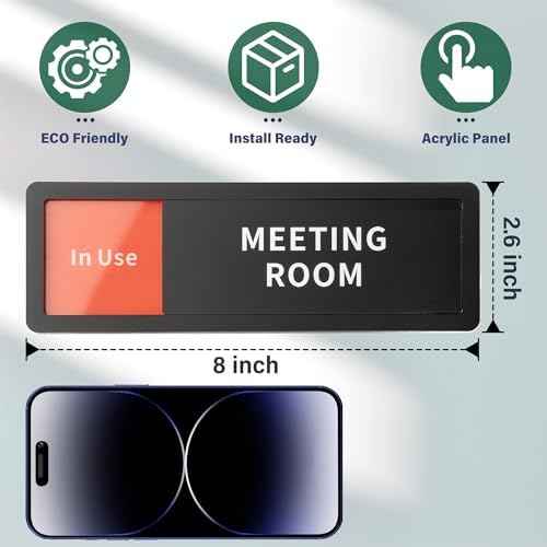 Bathroom Sign Slider In Use Available - Privacy Door Indicator for