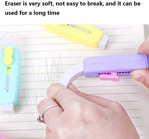 8 Pcs Creative Retractable Pencil Erasers with Brush, Colored Push-Pull Rubber Eraser for Students Kids School Office Pencils Painting Drawing Gift Supplies