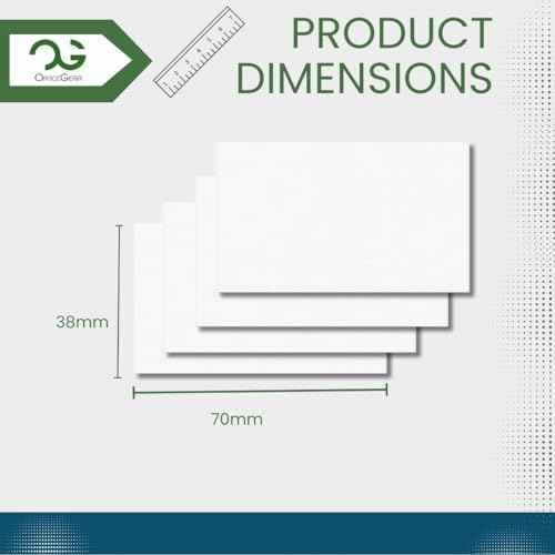 OfficeGear Shelf Edge Barcode Price Ticket Labels 21-up [55 Sheets - 1155 Pack] 38x70mm Custom Printable A4 120gsm Card Micro-Perforated Non-Adhesive Merchandise Tag Includes Design Template