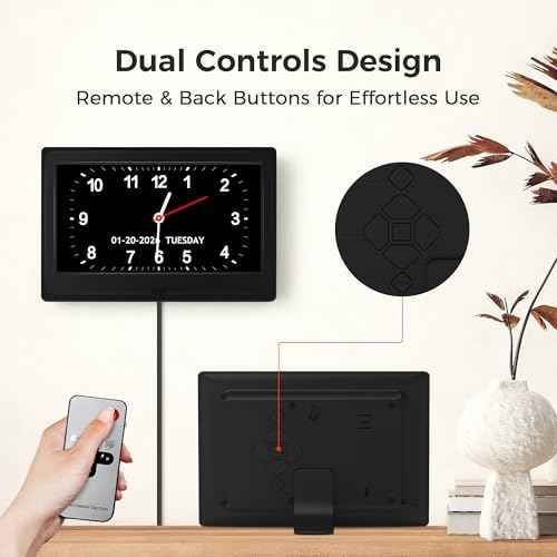 7'' Digital Clock, Dementia Clock for Seniors with Date Time, Large Display