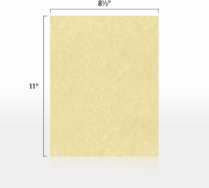 LUXPaper 8.5" x 11" Paper | Letter Size | Gold Parchment | 60lb. Text | 250 Qty - Image 2