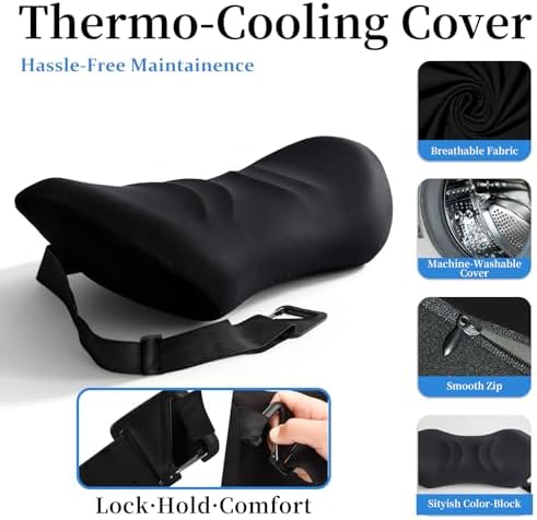 Lumbar Support Pillow for Office Chair - Lumbar Pillow for Car, Memory Foam Ergonomic Lumbar Support Pillow for Car Back Support for Office Chair Back Support Cushion