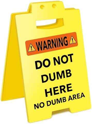 Smilelife Funny Office Cubicle Decor No Dumb Area Desk Sign Team Office Gag Gifts for Coworker Teammate Employee Boss Manager