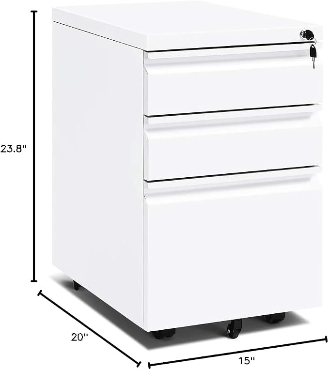 INTERGREAT 3 Drawer Filing Cabinet - Image 3