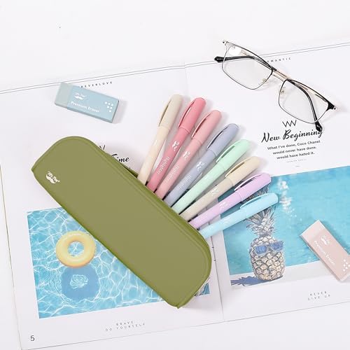 Mr. Pen- Silicone Pencil Case, Aesthetic Pencil Bag for Women, Makeup Pouch