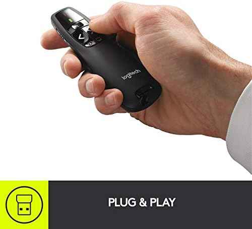 Logitech Wireless Presenter R400 USB A PowerPoint Clicker with Laser