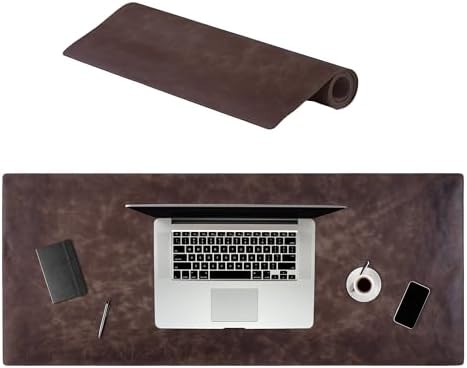 Calfskin Leather Desk Pad – Executive Office Desk Mat with Non-Slip