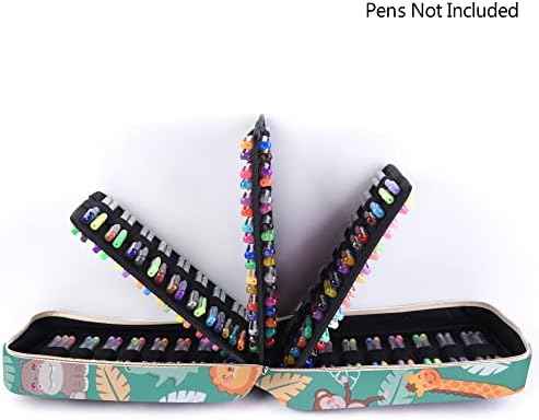 Zippered Pencil and Pen Case with Slots