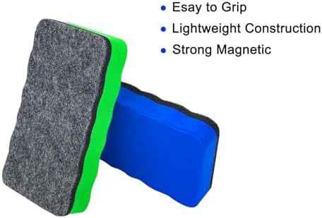 Magnetic Dry Erase Erasers, 8 Pack Whiteboard Erasers, Dry Erase Board Eraser, White Board Eraser Cleaner, 8 Colors, Office Classroom Home Supplies