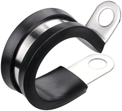 LOKMAN 20 Pack 2 Inches Stainless Steel Cable Clamp, Rubber Cushioned Insulated by LOKMAN