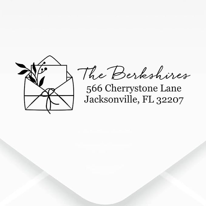 Custom Floral Address Stamp | Choose from 12 Designs | Multiple Ink Color - Image 2
