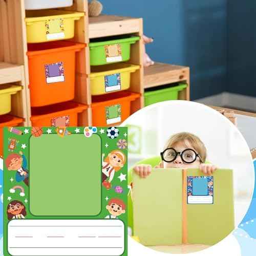 36 Pcs 4.49x4.72 Inch Kids Photo Nameplates for Desk Kids Name Labels