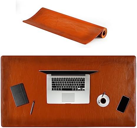 Desk Mat - Executive Real Leather Desk Pad - Large (18 3/4" X 35 3/4")