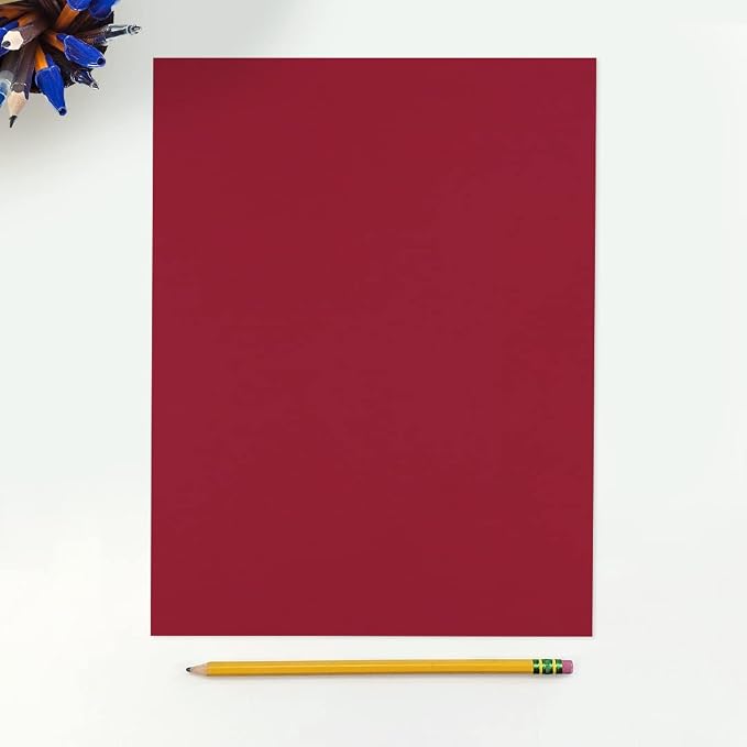 LUXPaper 8.5" x 11" Paper | Letter Size | Garnet Red | 80lb. Text | 500 Qty - Image 3