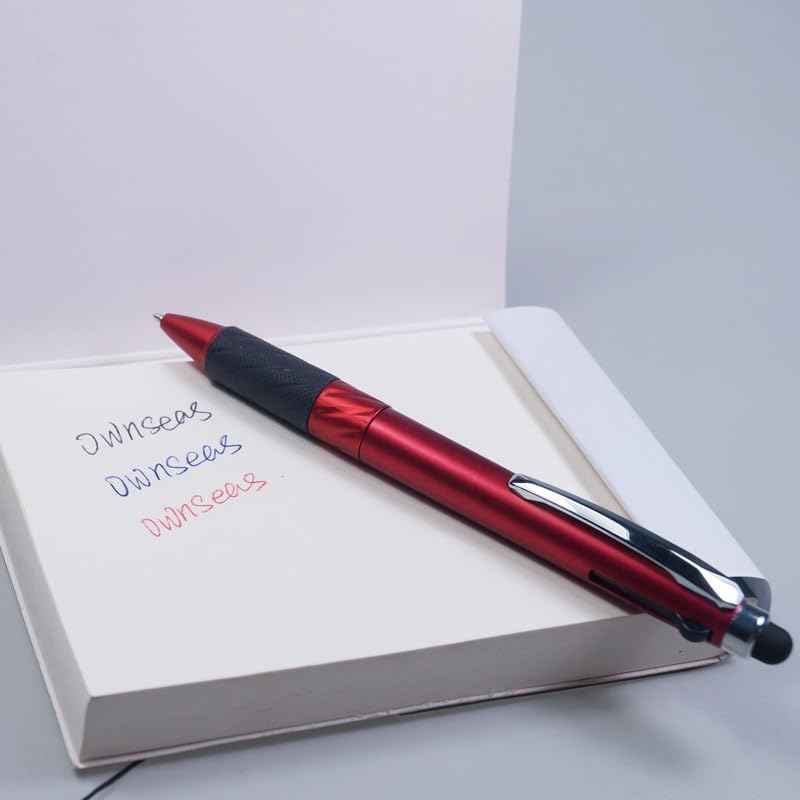 3-in-1 Ballpoint Pens with Stylus Tip, Fine Point, Set of 6, Black/Blue/Red (Multicolor)