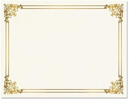 Empire Gold & White Parchment Certificate Papers by Fine+Stationery
