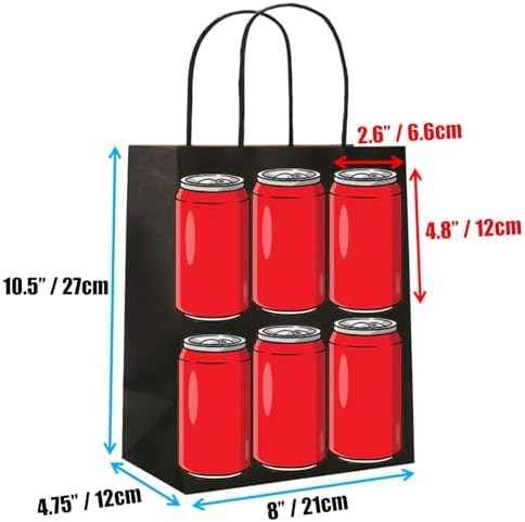 Medium Gift Bags with Handles,50Pcs Kraft Paper Bags Bulk,Black