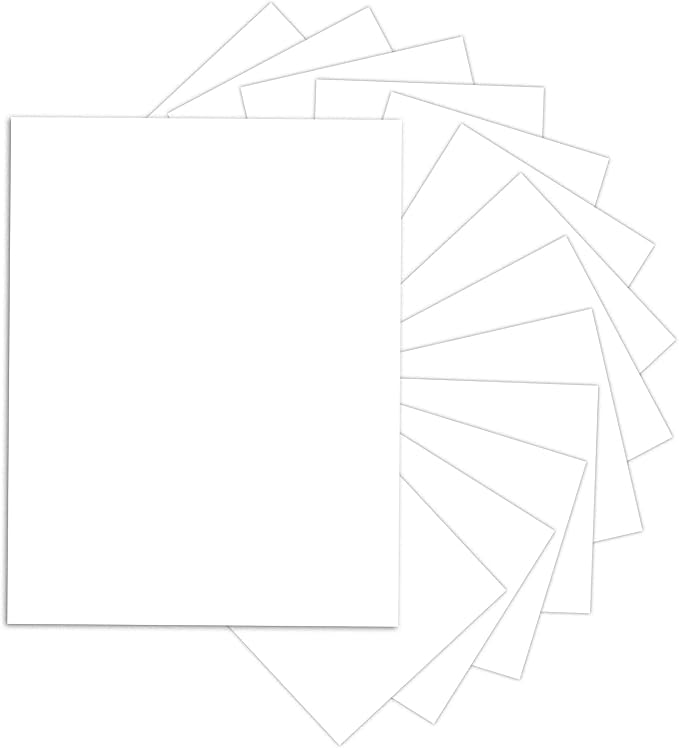 24 Sheets White Cardstock 8.5 x 11 Thick Paper, Goefun 80lb Card Stock Printer by Goefun