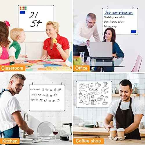 H-Qprobd White Board Dry Erase Whiteboard for Wall, 18"x24" Hanging