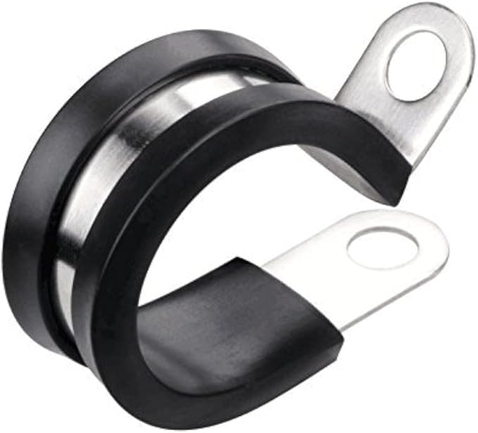 LOKMAN 20 Pack 1/2 Inch Stainless Steel Cable Clamp, Rubber Cushioned Insulated by LOKMAN