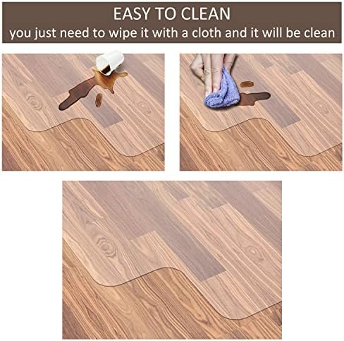 Office Chair Mat for Hardwood Floor, 48”x 36” Clear Floor Protector