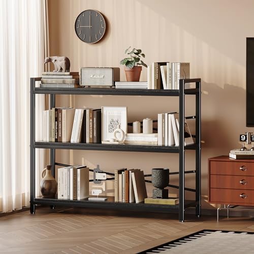 3 Tier Bookshelf 39.37" Width, Dorm Desk Hutch, Desk Shelf, Long