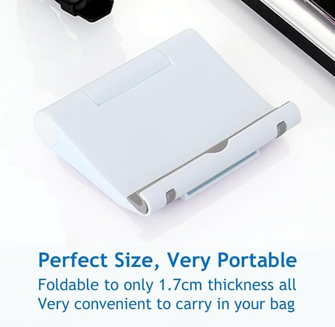 JUSDIQIR Cell Phone Stand for Desk Foldable Cell Phone Holder Desk Tablet - Image 7
