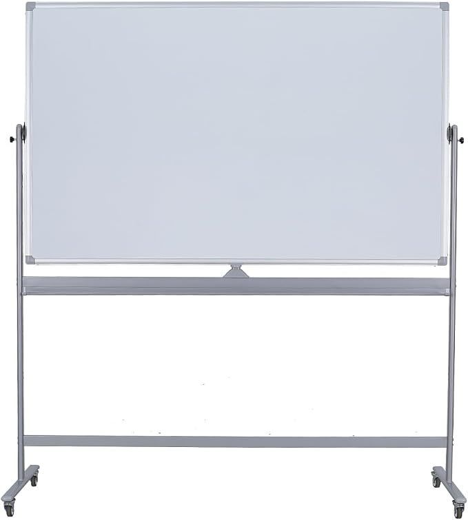 DexBoard Large Double Sided Whiteboard 72x40 inches on Wheels, Height by DexBoard