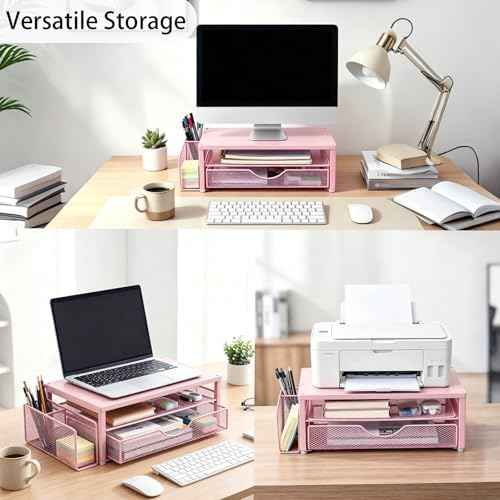 Spacrea Monitor Stand with Drawer and Pen Holder