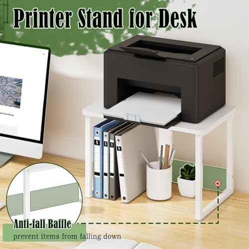 MARTY Printer Stand for Desk, Desktop Shelf Printer Riser for Home Office