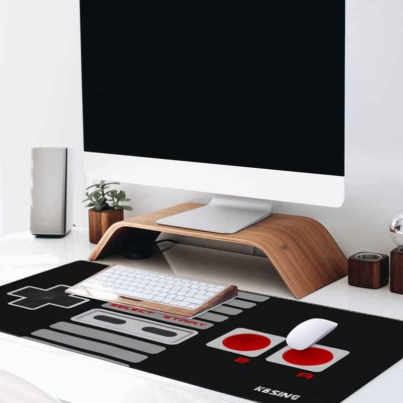 Gaming Mouse Pad - Extended Keyboard Mouse Pad Mat, Large PC Laptop Game Mouse Mat Huge Desk Pad with Stitched Edges, Anti-Slip Rubber Base Mousepad, 35.5"x15.4"x0.1" (MPX-02)