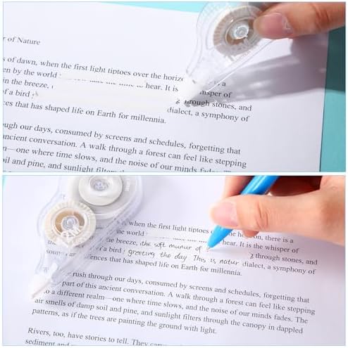 AmazingSpark 30 Pcs Correction Tape Bulk 39.4 ft White Bulk, Clear