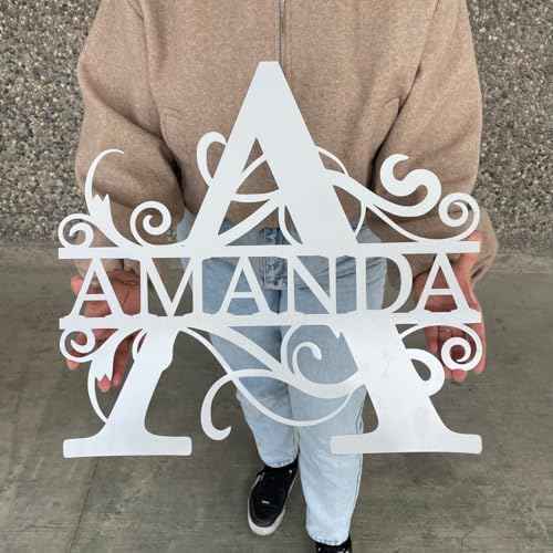 Personalized Metal Name Signs, Split Letter Monogram Wall Art Decor, Durable Steel Family Last Name Decor, Custom Signs Indoor or Outdoor, Personalized Wedding Gifts, Housewarming Gift