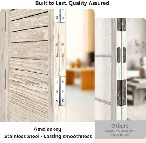 Amsleekey 67" H 6 Panel Wood Room Divider