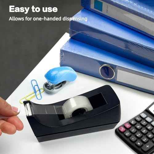 10 Pack Black Desktop Tape Dispenser Bulk - Tape Not Included
