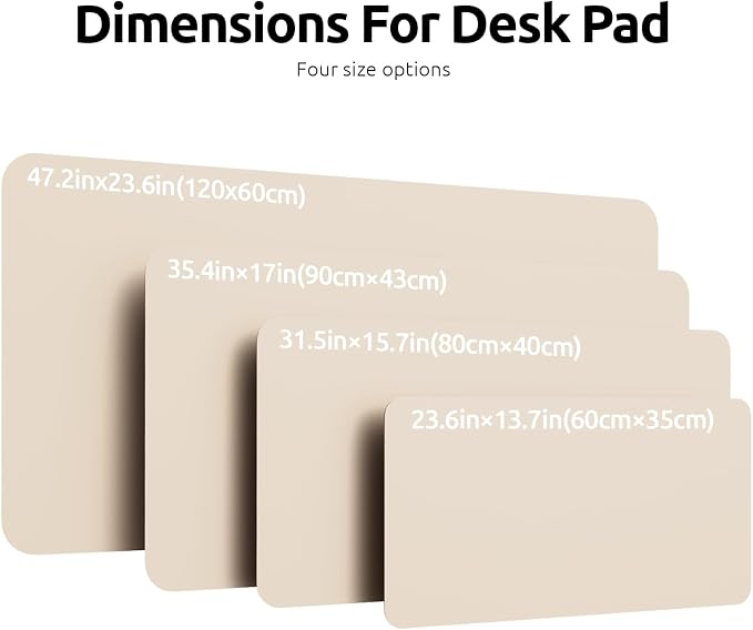 YSAGi Leather Desk Pad Protector, Large Mouse Pad, Non-Slip PU Leather Desk - Image 8