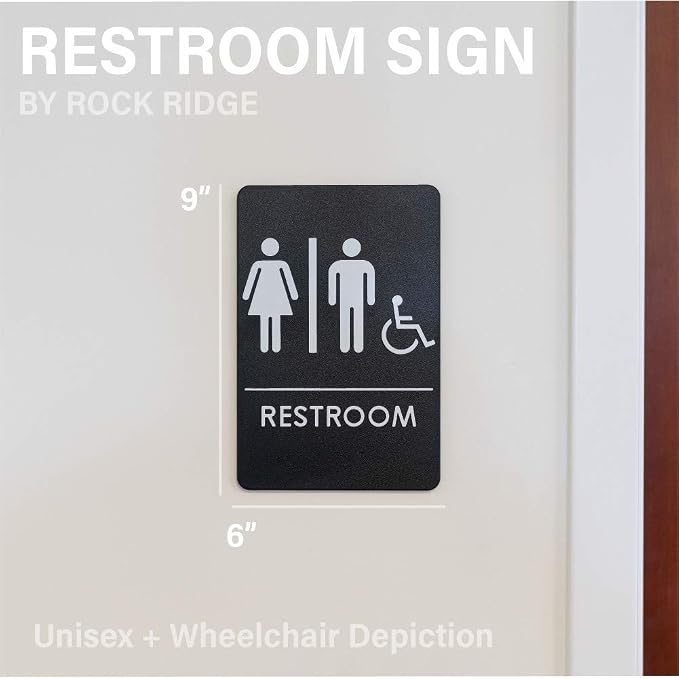 Men's/Women's Restroom Sign for Handicap Accessible Restroom ADA-Compliant - Image 4