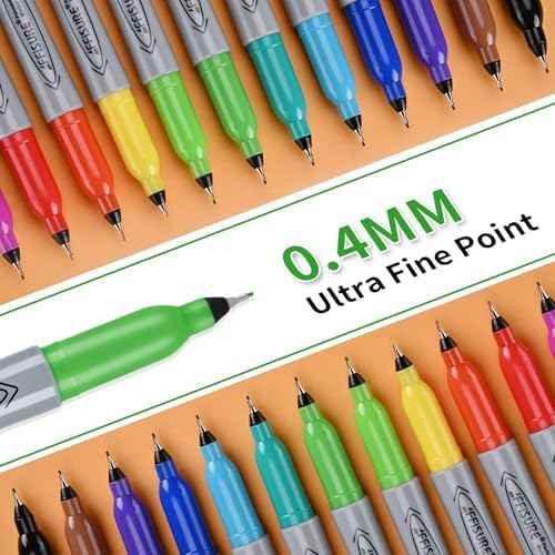 Permanent Markers, Ultra Fine Point Markers Set,12 Assorted Colors Work on Wood, Plastic, Paper, Metal, Stone, Glass for the Artist、Kids、Adult, 12 Count