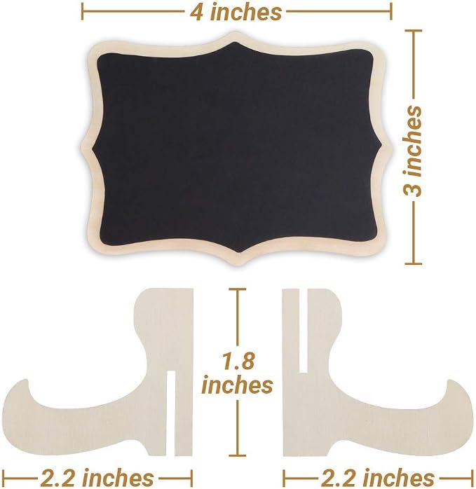 Mini Chalkboard Signs, 20 Pack Framed Small Chalk Board Food Labels - Image 4