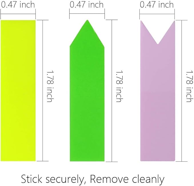 KICNIC 3000 Pieces Page Markers Sticky Index Tabs, Arrow Flag Tabs Self Adhesive - Image 3