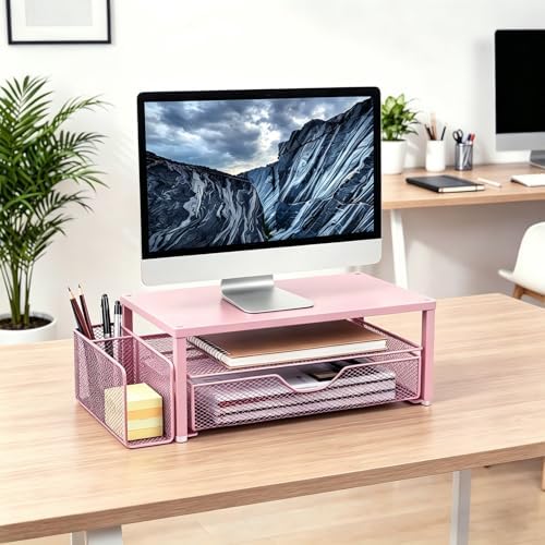 Spacrea Monitor Stand with Drawer and Pen Holder