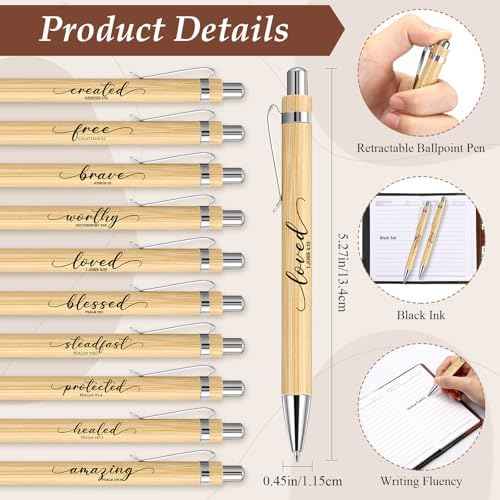 Spakon 40 Pcs Christian Gifts Bulk Prayer Journal with Pens, 5 Colors