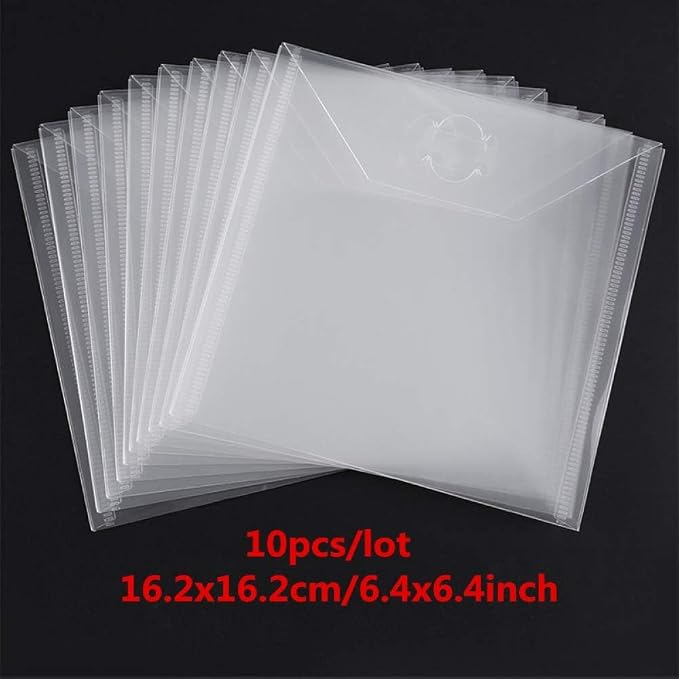 10PCS Large Stamp & Dies Storage Pockets Transparent Plastic Seal Bags Storage - Image 3
