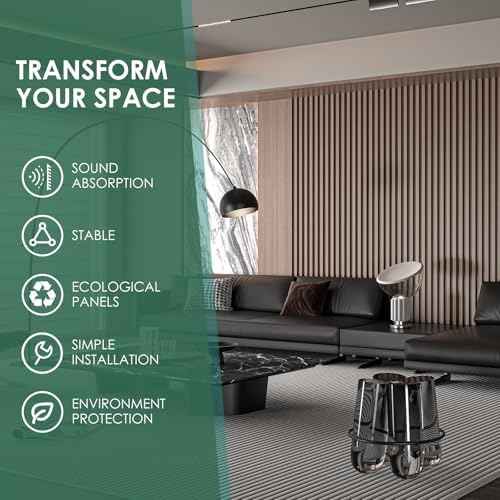 VallisCo 4-Piece Wood Slat Acoustic Panels for Stylish Interior Decor