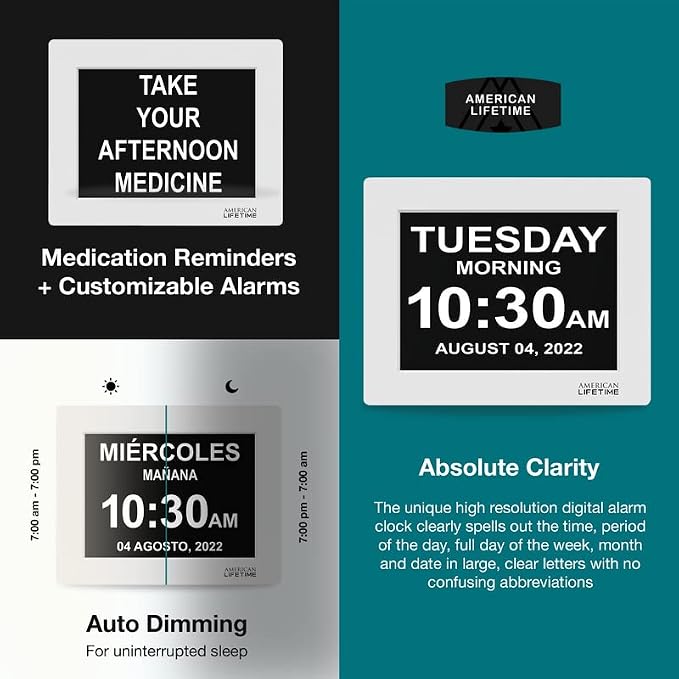 American Lifetime 【New 2025】 Dementia Digital Clock - Image 3