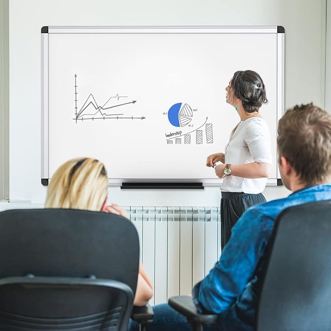 VIZ-PRO Large Magnetic Dry Erase White Board - Image 7