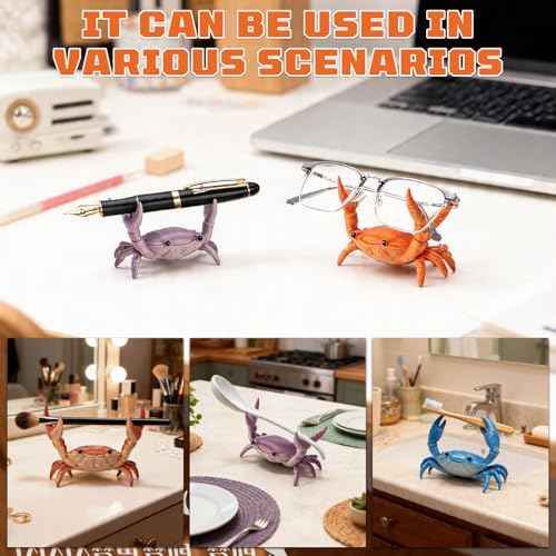 5 PCS Desk Crab Pen Holder,Creative Crab Pen Holder for Desk,Office Decor