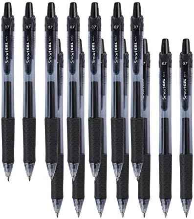 30 Pack Black Gel Pens, Retractable Medium Point Gel Ink Pens Smooth Writing for School Office Home, Comfort Grip(15 Pens with 15 Refills)