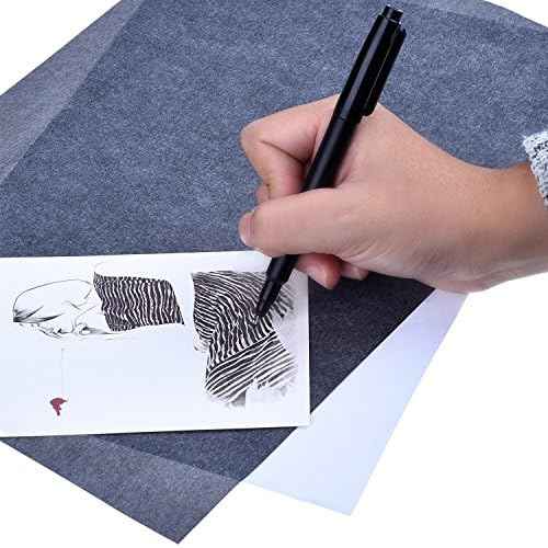 Outus 30 Pack Carbon Papers for Tracing, Graphite Carbon Copy Tracing Paper for Canvas Wood (30 Pack, 8.5 x 11 Inches)